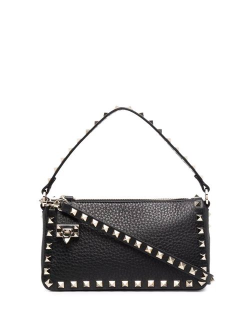 black calf leather grained texture gold-tone Rockstud Valentino Garavani | 4W2B0J47VSF0NO